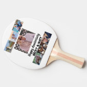 Aangepast modern Jubileum 7 Foto-collage Tafeltennisbatje (Zijkant)