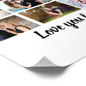 Aangepast modern Jubileum 9 Fotocollage Poster (Hoek)