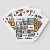 Aangepast modern Jubileum voor huwelijk 12 Foto Co Pokerkaarten (Achterkant)