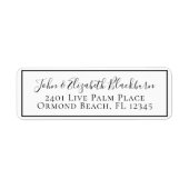 Aangepast modern kalligrafierendement etiket (Voorkant)