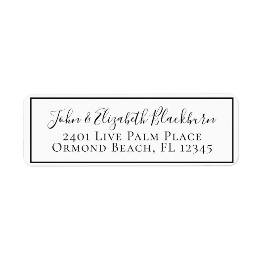 Aangepast modern kalligrafierendement etiket (Voorkant)