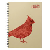 Aangepast modern kardinaal journaal / laptop notitieboek (Voorkant)