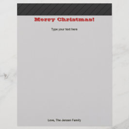 Aangepast modern kerstfeestdag Briefpapier
