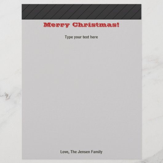Aangepast modern kerstfeestdag Briefpapier (Voorkant)