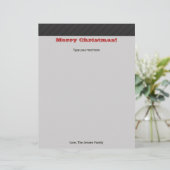 Aangepast modern kerstfeestdag Briefpapier (Staand voorkant)