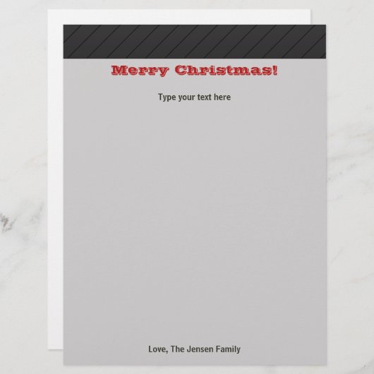 Aangepast modern kerstfeestdag Briefpapier (Voorkant / Achterkant)