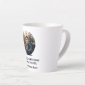 Aangepast modern kerstkoekje fotosjabloon latte mok (Rechterhoek)