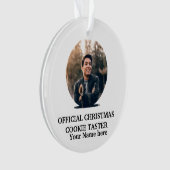 Aangepast modern kerstkoekje fotosjabloon ornament (voorkant)