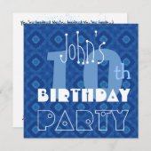 Aangepast modern Kind 10e verjaardag Blue Diamond  Kaart (Voorkant / Achterkant)