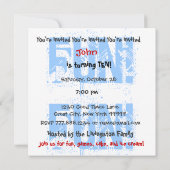 Aangepast modern Kind 10e verjaardag Blue Diamond  Kaart (Achterkant)