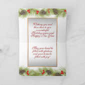 Aangepast, modern, klassiek ontwerp het gelukkigst feestdagen kaart (Binnen)