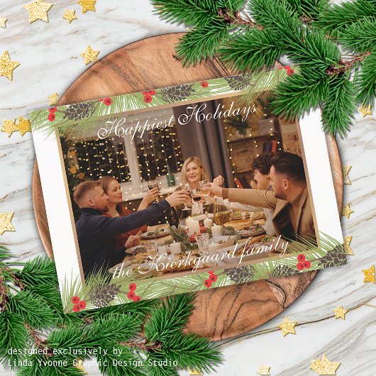 Aangepast, modern, klassiek ontwerp het gelukkigst feestdagenkaart