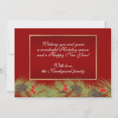 Aangepast, modern, klassiek ontwerp het gelukkigst feestdagenkaart (Achterkant)