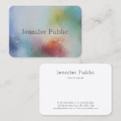 Aangepast, modern, kleurrijk Abstract art elegant Visitekaartje (Voorkant / Achterkant)