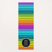 Aangepast modern kleurrijk regenboogstrips yogamat (Voorkant)