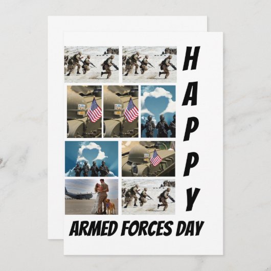 Aangepast modern leger Dag 9 Fotocollage Kaart (Voorkant / Achterkant)