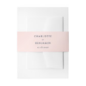 Aangepast modern marineslauw en blush Wedding Uitnodigingen Wikkel (Voorkant Voorbeeld)