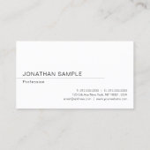 Aangepast, modern, minimaal eenvoudig visitekaartje (Achterkant)