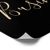 Aangepast, modern, minimaal zwart Gold Business Poster (Hoek)