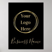 Aangepast, modern, minimaal zwart Gold Business Poster (Voorkant)