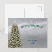 Aangepast Modern Minimal Christmas Holiday Briefka Feestdagenkaart (Voorkant / Achterkant)