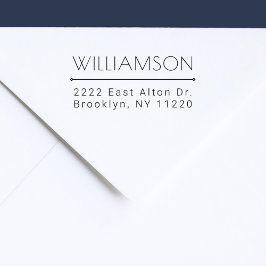 Aangepast modern minimalistisch adres voor laatste  zelfinktende stempel