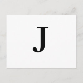 Aangepast modern minimalistisch alfabetontwerp briefkaart