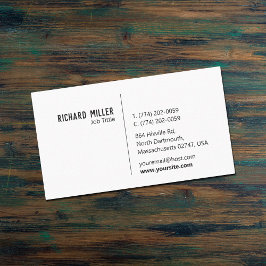 Aangepast modern minimalistisch, donkergrijs, visitekaartje