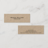 Aangepast, modern, minimalistisch, eenvoudig draag mini visitekaartje (Voorkant / Achterkant)