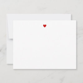 Aangepast Modern Minimalistisch Eenvoudig Rood Har Notitiekaartje