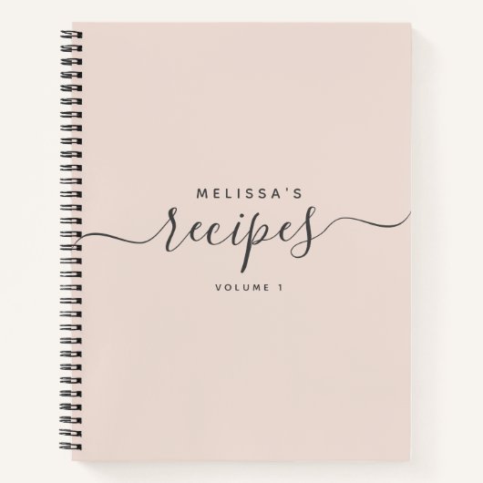 Aangepast modern minimalistisch ellegant script on notitieboek (Voorkant)