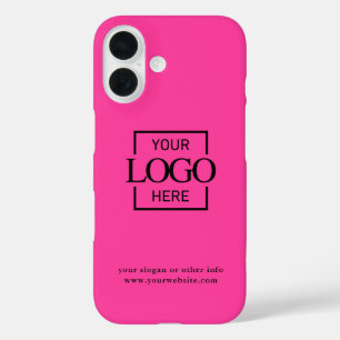 Aangepast modern minimalistisch logo zakelijk merk iPhone 16 hoesje