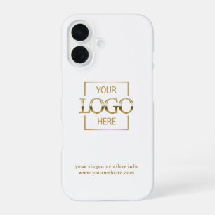 Aangepast modern minimalistisch logo zakelijk merk iPhone 16 hoesje