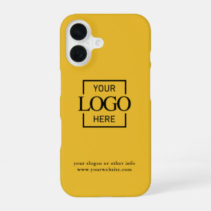 Aangepast modern minimalistisch logo zakelijk merk iPhone 16 hoesje