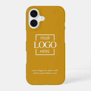 Aangepast modern minimalistisch logo zakelijk merk iPhone 16 hoesje