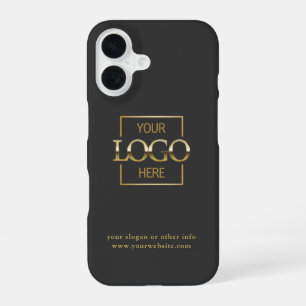 Aangepast modern minimalistisch logo zakelijk merk iPhone 16 hoesje