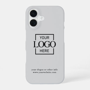 Aangepast modern minimalistisch logo zakelijk merk iPhone 16 hoesje
