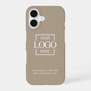 Aangepast modern minimalistisch logo zakelijke bra iPhone 16 hoesje