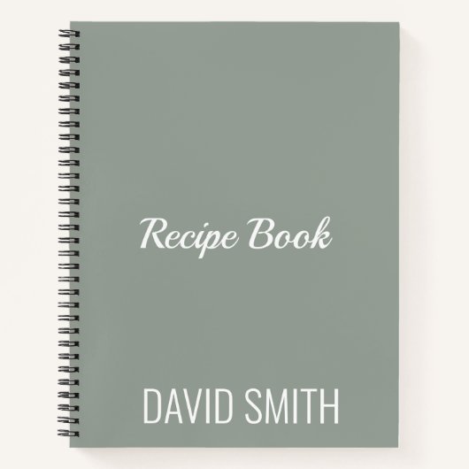 Aangepast modern minimalistisch recept notitieboek (Voorkant)