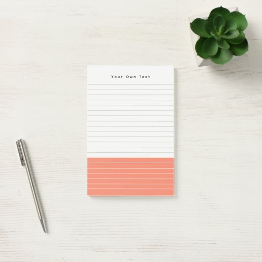 Aangepast Modern Minimalistisch Tangerine Notitieb Post-it® Notes (Kantoor)