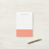 Aangepast Modern Minimalistisch Tangerine Notitieb Post-it® Notes (Op bureau)