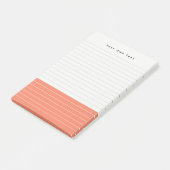 Aangepast Modern Minimalistisch Tangerine Notitieb Post-it® Notes (Schuin)