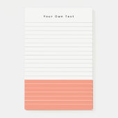 Aangepast Modern Minimalistisch Tangerine Notitieb Post-it® Notes (Voorkant)