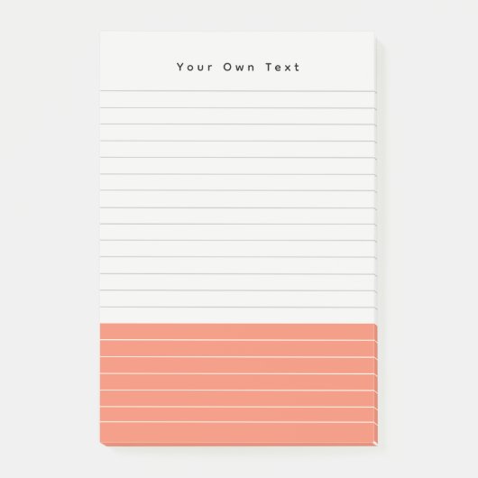 Aangepast Modern Minimalistisch Tangerine Notitieb Post-it® Notes (Voorkant)