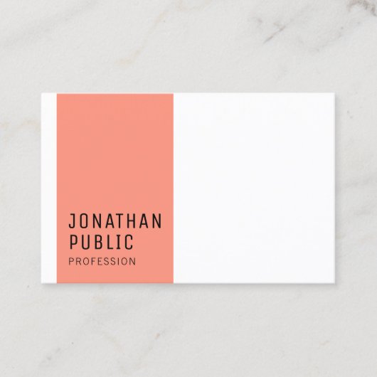 Aangepast Modern Minimalistische Legante Sjabloon  Visitekaartje (Voorkant)
