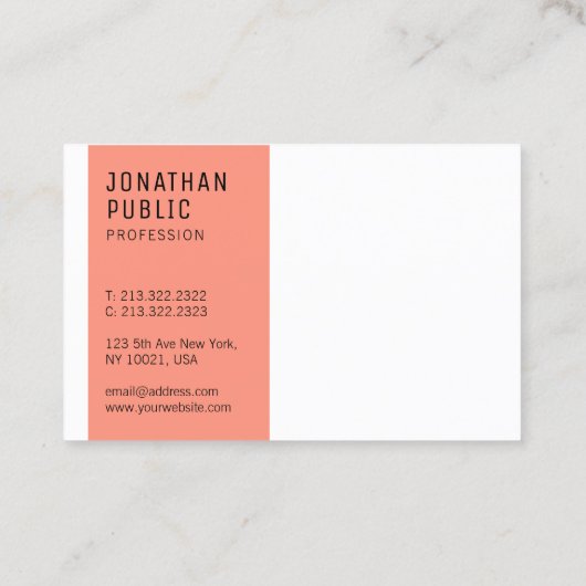 Aangepast Modern Minimalistische Legante Sjabloon  Visitekaartje (Achterkant)