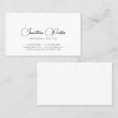 Aangepast Modern Minimalistische Sjabloon Typograf Visitekaartje (Voorkant / Achterkant)