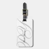 Aangepast modern Monogram 2 Bagagelabel (Voorkant verticaal)