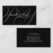 Aangepast modern Monogram 2 Visitekaartje (Voorkant / Achterkant)