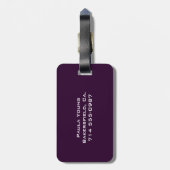 Aangepast modern Monogram 2a Bagagelabel (Achterkant verticaal)